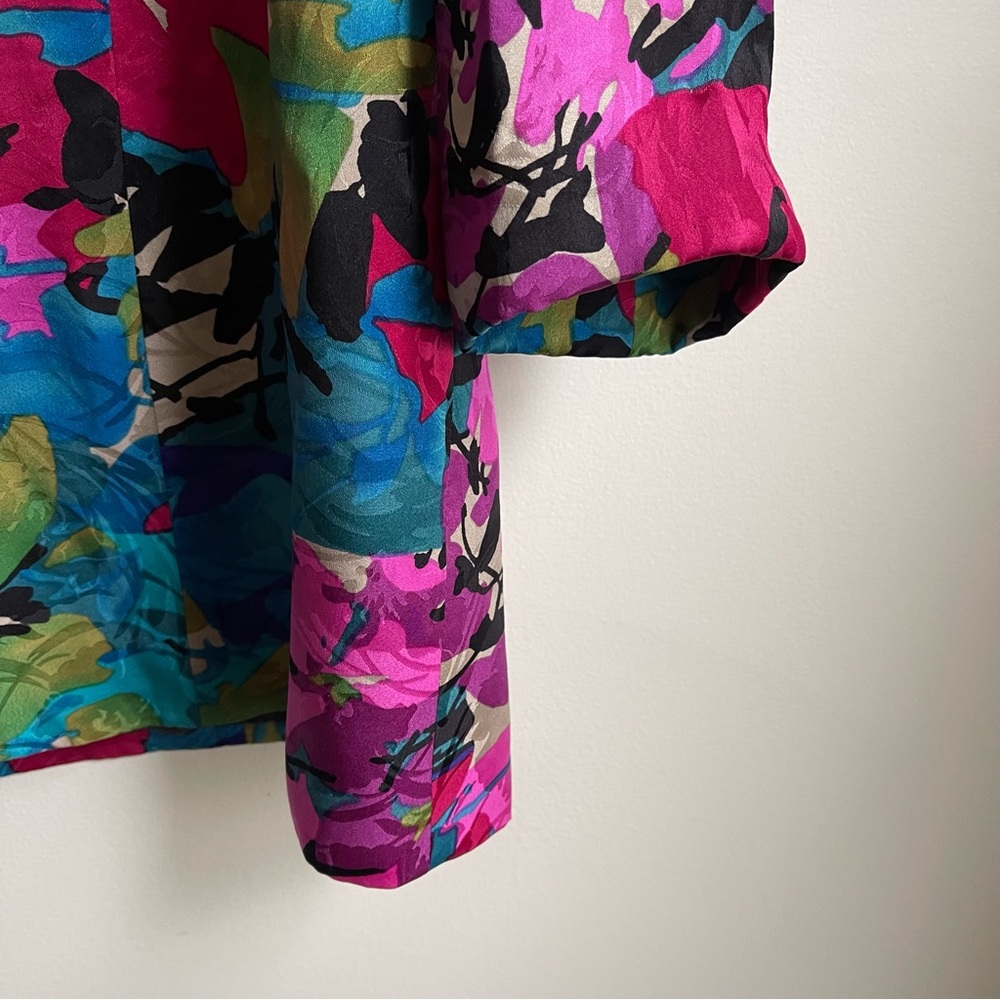 Anne Crimmins Umi Collection Silk Jacquard Floral Evening Blazer Jacket 10 - Picture 5 of 11